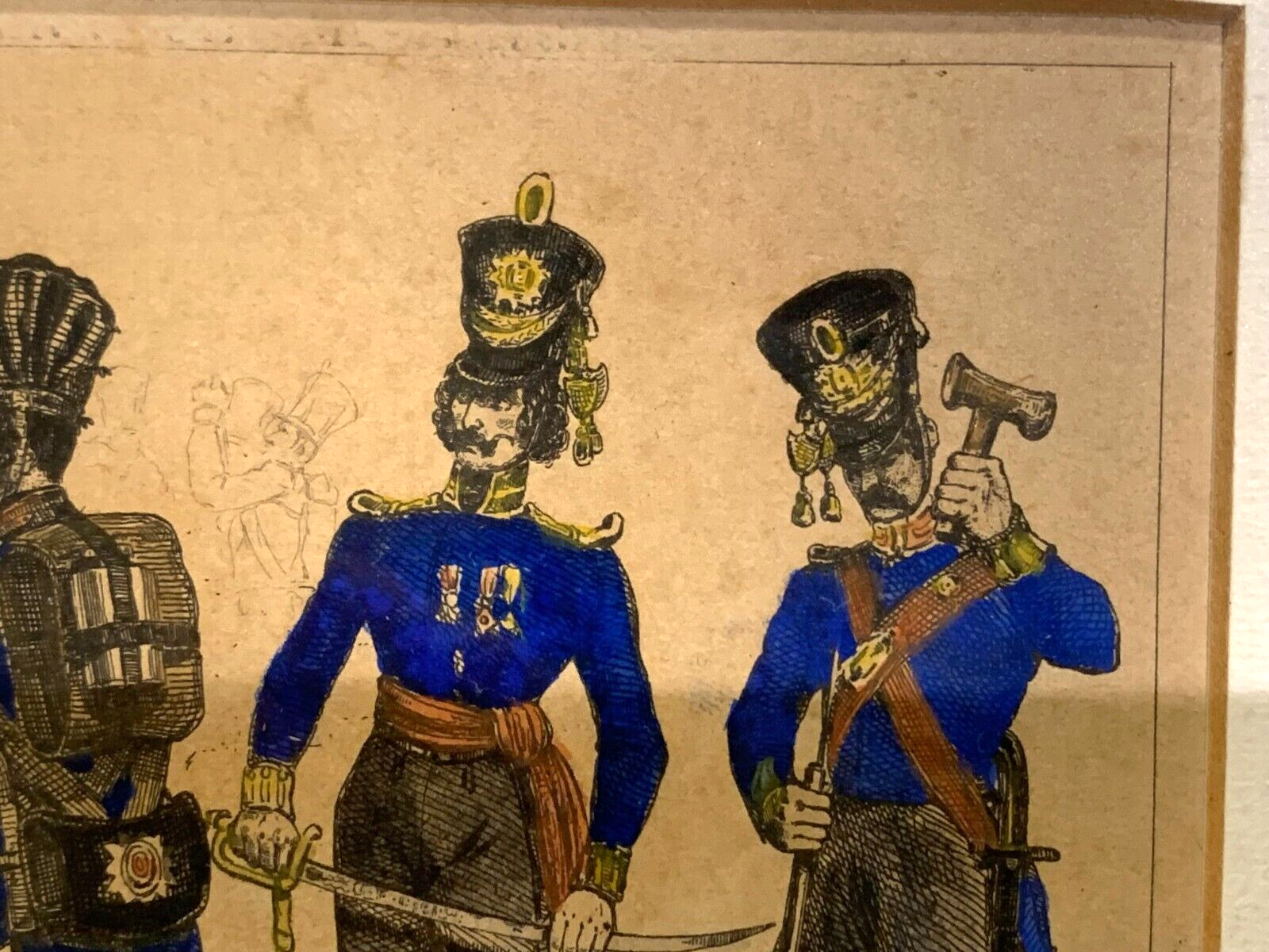 Lacauchie - Stahlstich koloriert - historische Uniform Preußen 1806 - Garde3