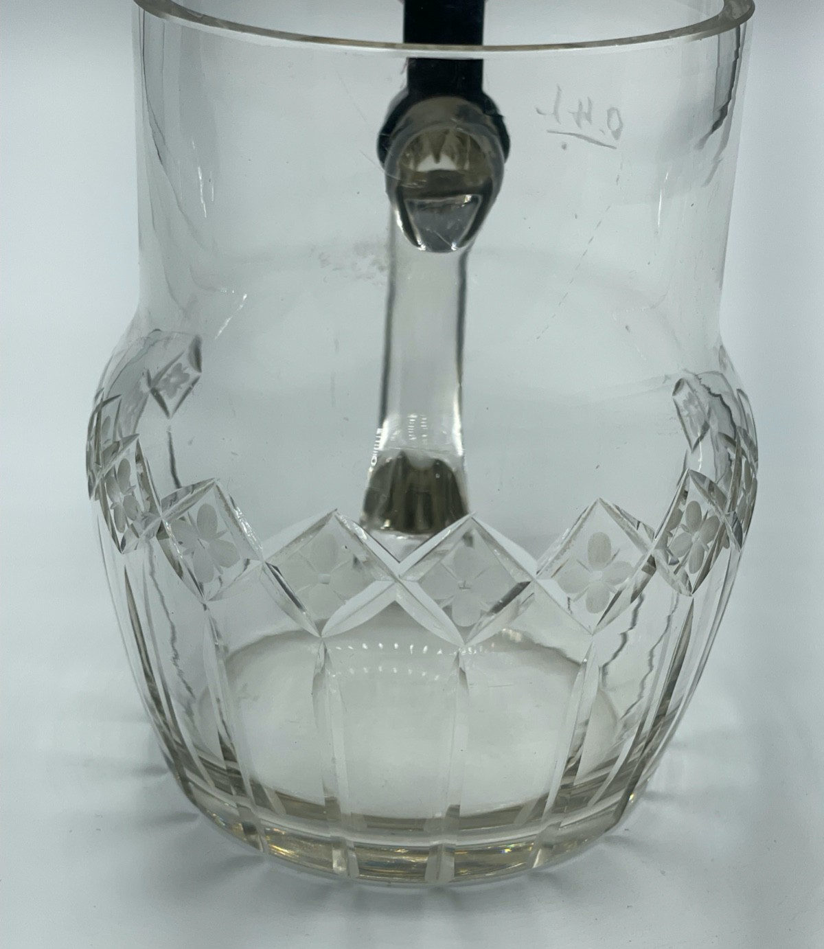 Gepflegter Jugendstil WMF Glaskrug Deckel Britannia versilbert Bierkrug 0,4Ltr.7