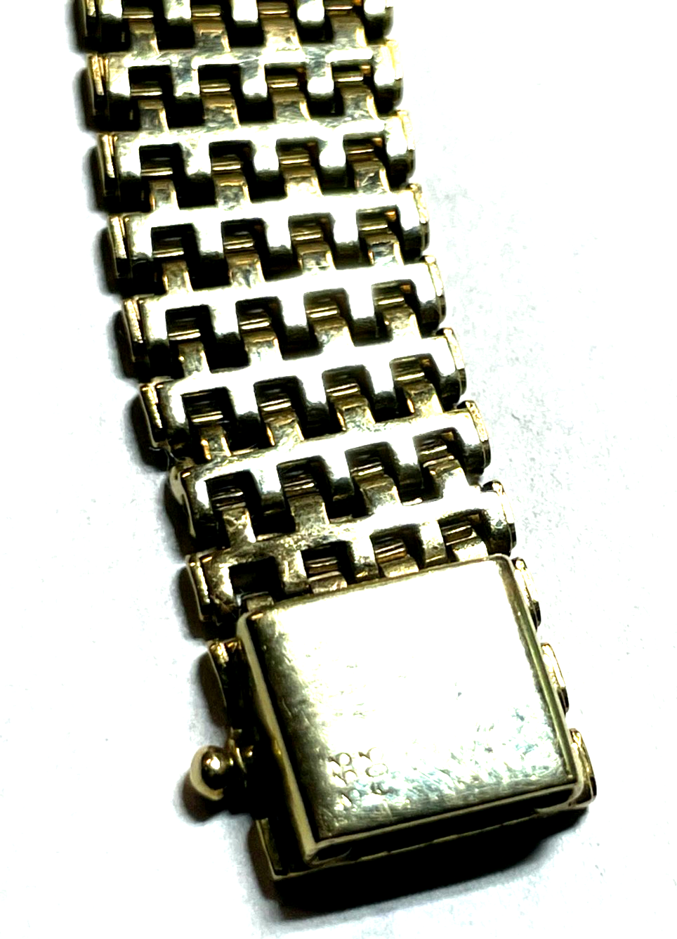 333 Gold 8 K Gelbgold Armband Teppicharmband L 19,5 cm B 12 mm sehr gepflegt6