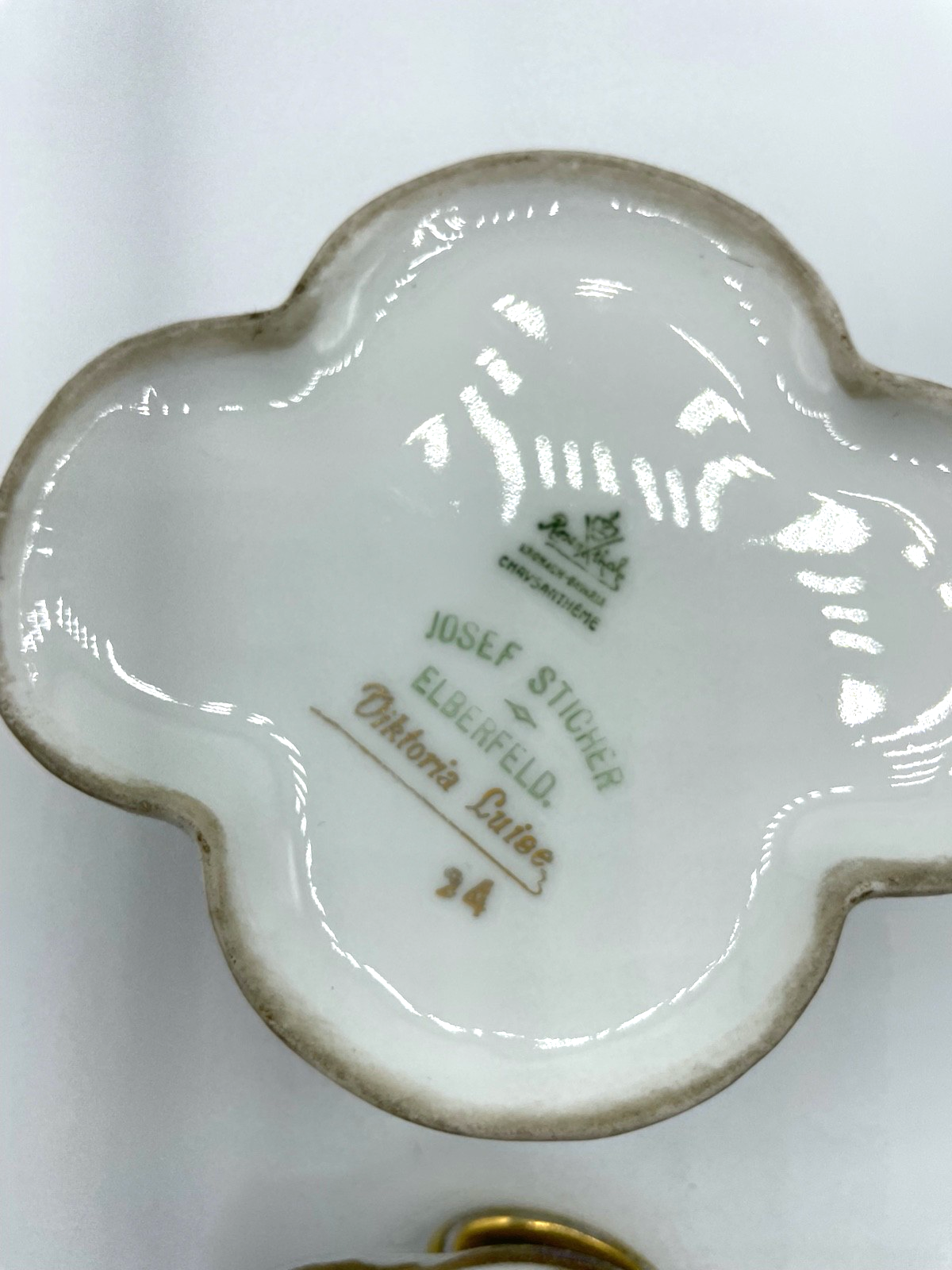 Rarität antik Rosenthal Porzellan Chrysanthéme Zuckerdose Dekor Viktoria Luise4