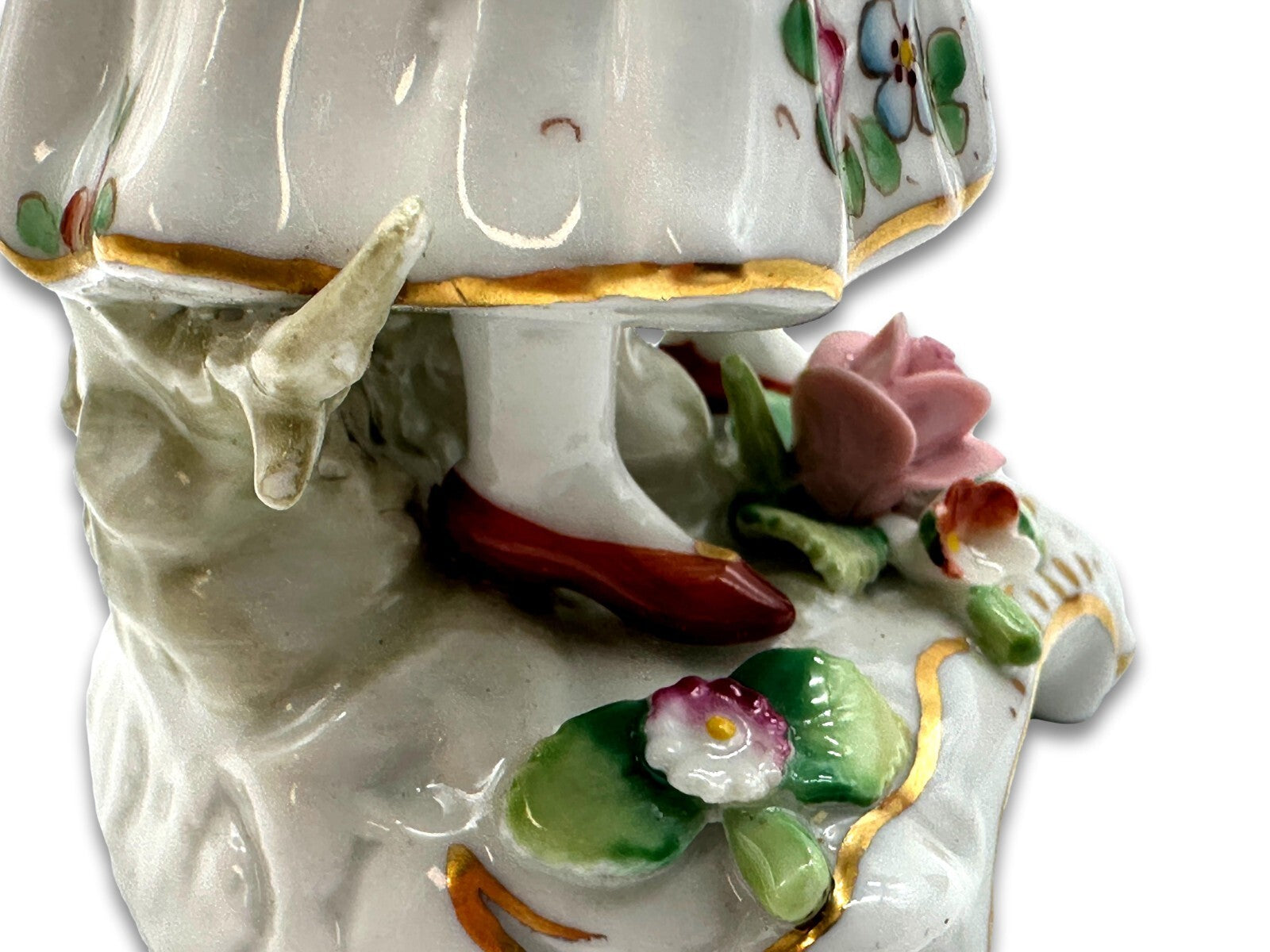 Sitzendorfer Porzellanmanufaktur - Dame mit Blumenkorb - Rokoko Porzellanfigur14