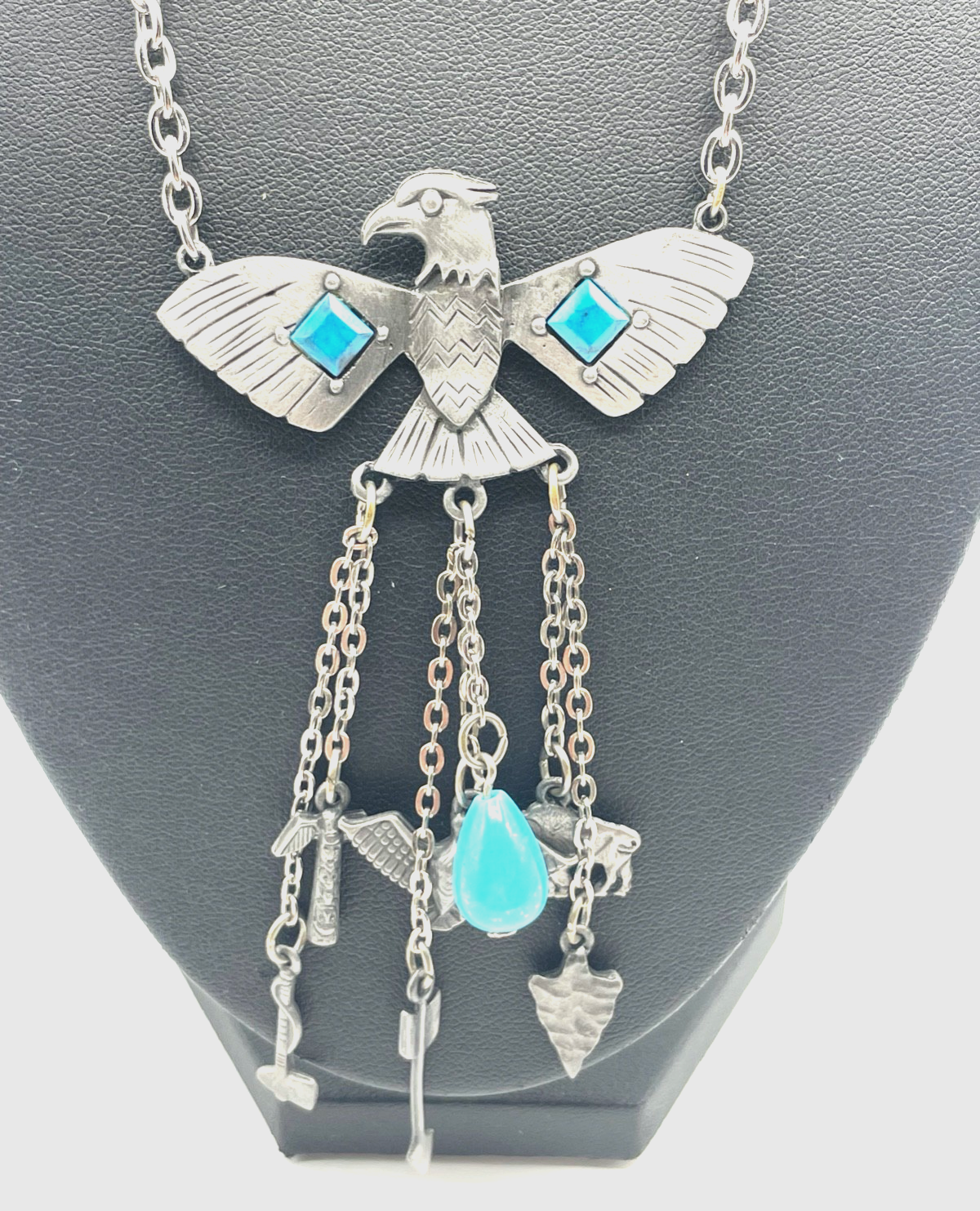 Western Style vintage PARK LANE Halskette attraktive Kette Cowboy Stil L 65 cm2