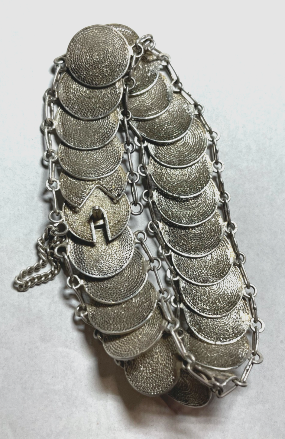 Vintage attraktives Armband Orient Echtsilber feine Handarbeit Breite 24 mm1