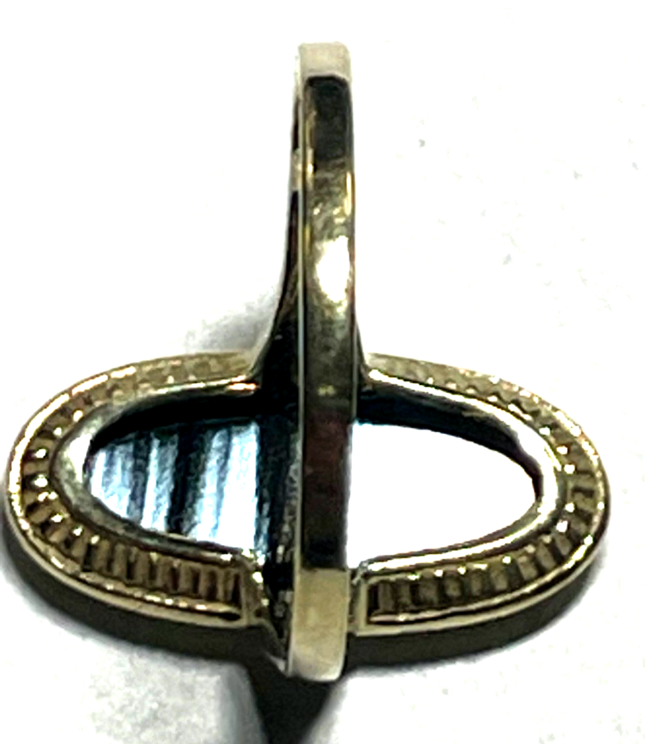 Antik 333 Gold Ring mit schwarzer Onyx Tafel um 1920 / 30 RG 53 Ø 17,8 mm gepfl.4