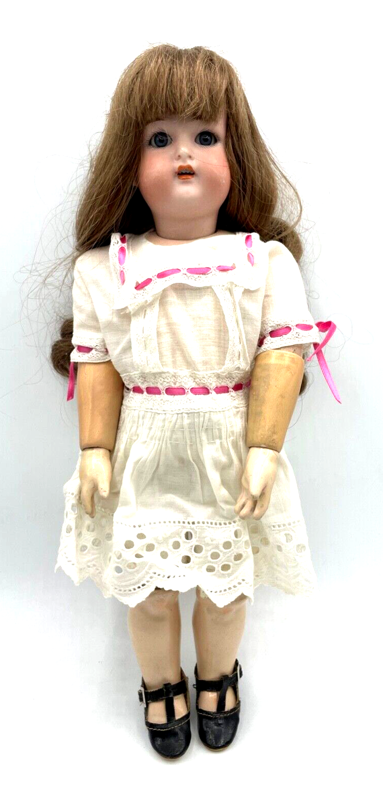 Antik K&R Kämmer & Reinhardt Porzellankopf Puppe 36 cm Gliederkörper um 1900 rar0