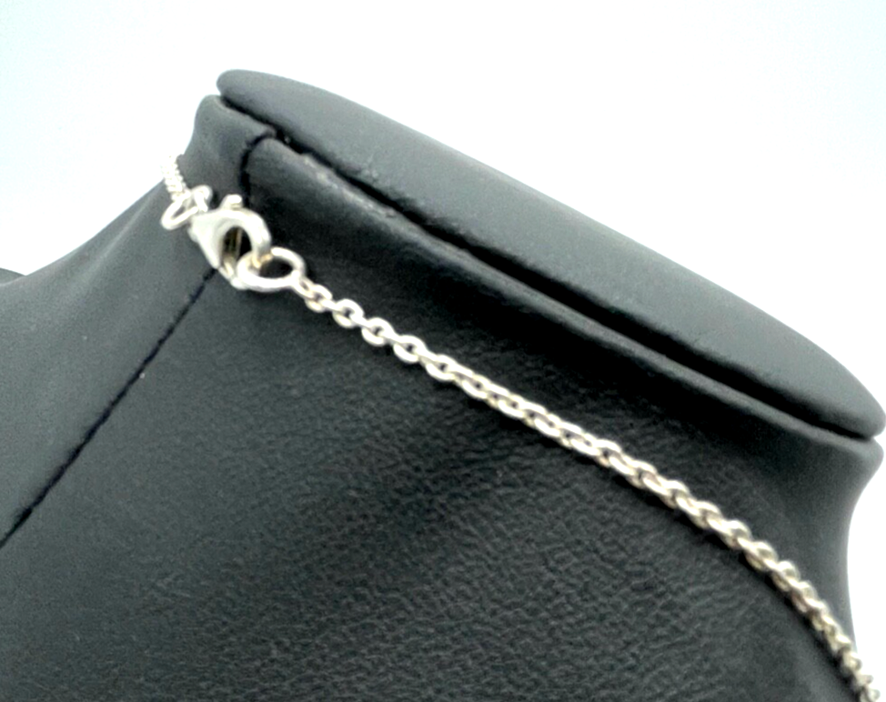 Y-Kette Silberkette Collier 925 Silber einfache L 38,5cm Handarbeit ungetragen 23