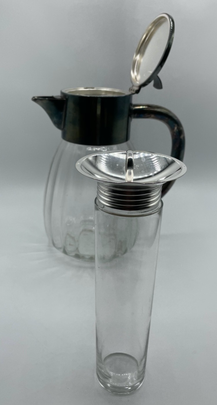 Vintage WMF Kalte Ente Kristallglas Krug versilberte Montur 2 Ltr  Top Gepflegt6