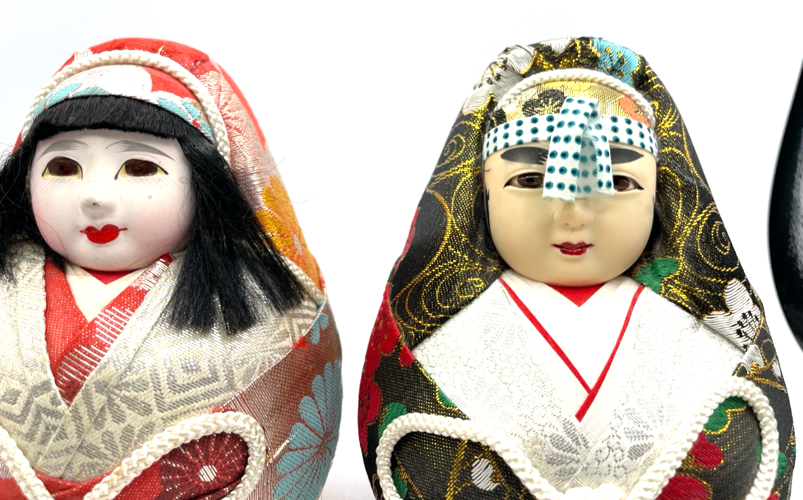 Vintage Japan Hime Daruma Dolls Glückspuppen Hochzeit Puppen Glück Wohlstand2