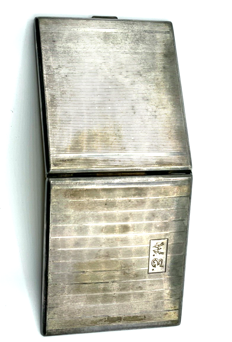 Antik Zigarettenetui Zigaretten Etui Hoka Alpacca Initialen W E oder E W 30er J6