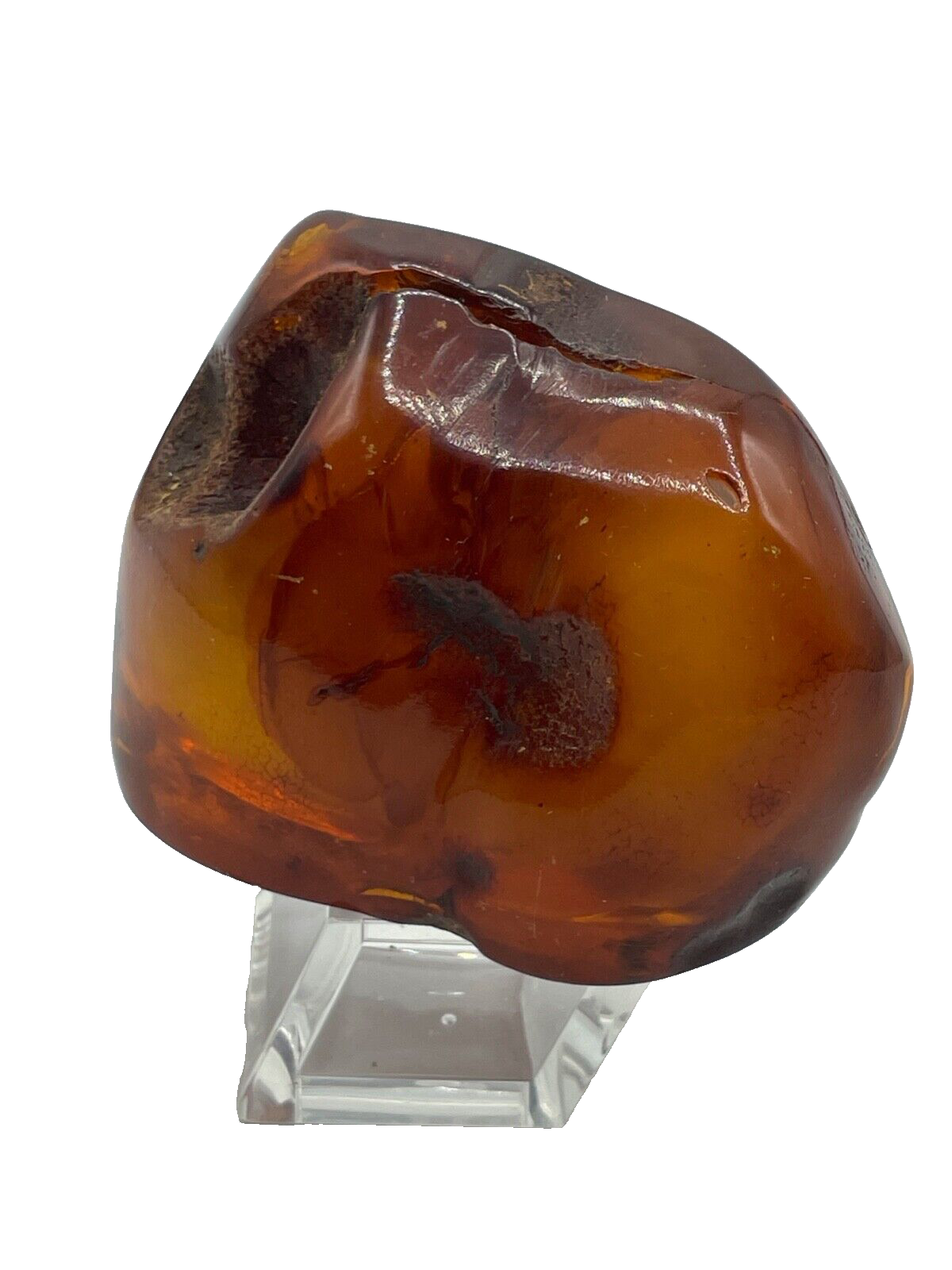 Authentischer Natur Bernstein Findling teilpoliert 132,99 Gramm Amber1