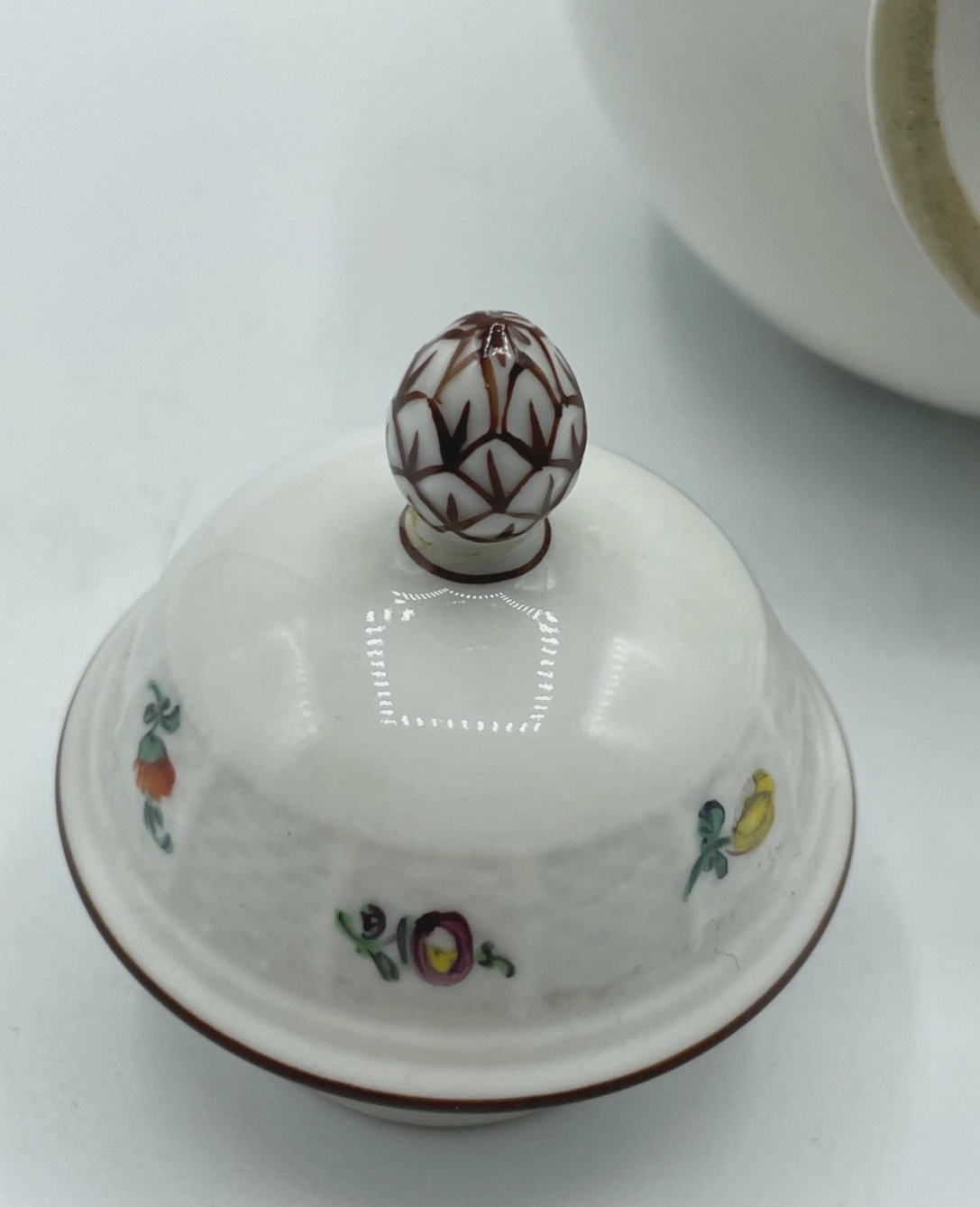 Antik Nymphenburg Porzellan Kanne Mokkakanne Handbemalt H 19,5 cm6