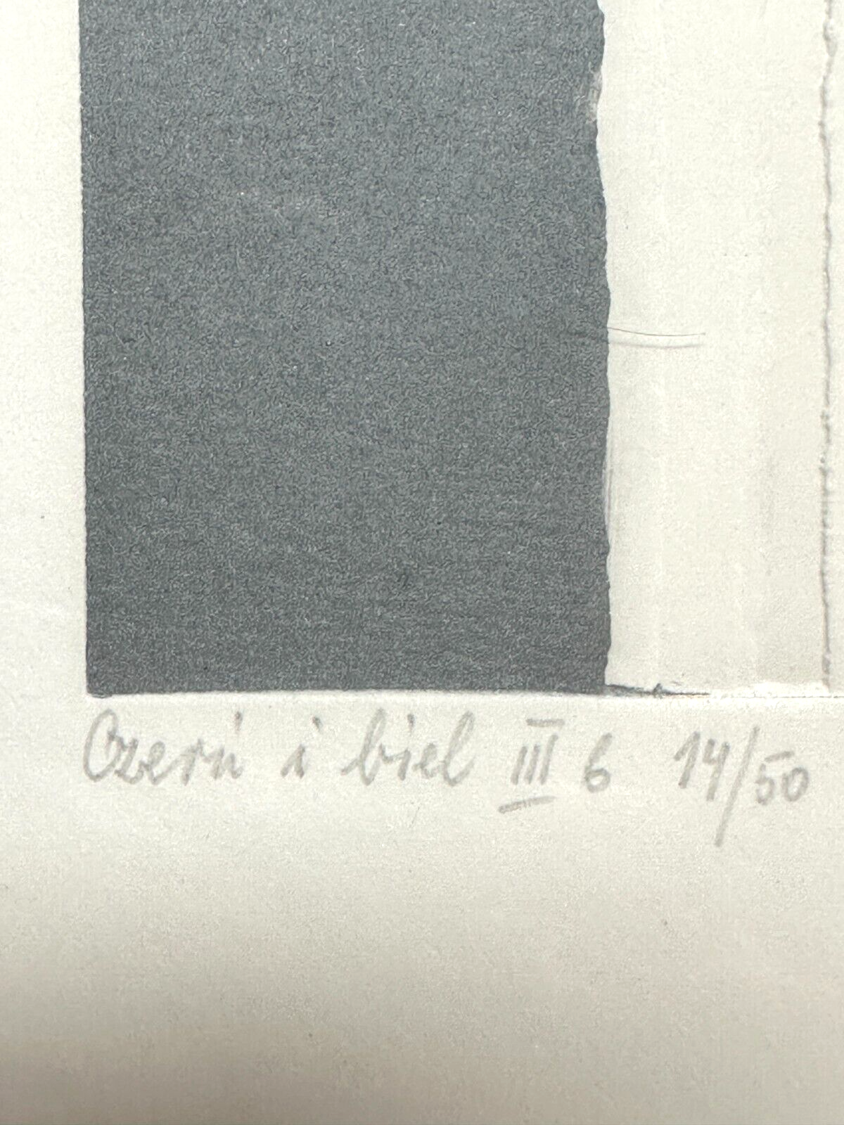 Andrzej Stanisław Gieraga - Reflief Radierung - 'czerń i biel' 1988 - sign num.2