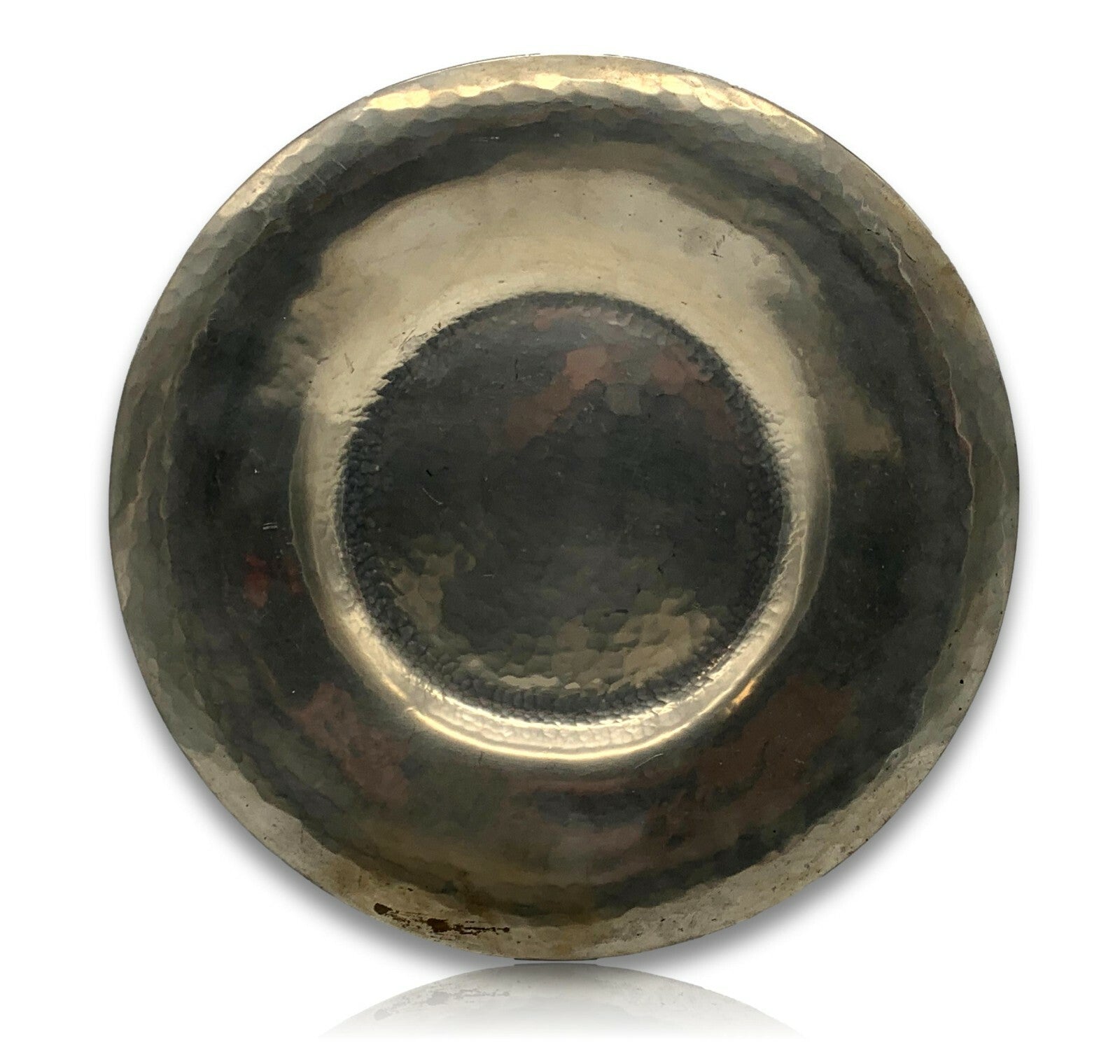 Karl Raichle Bauhaus - XL Zinnteller Schale - Handgeschmiedet Hammerschlag0