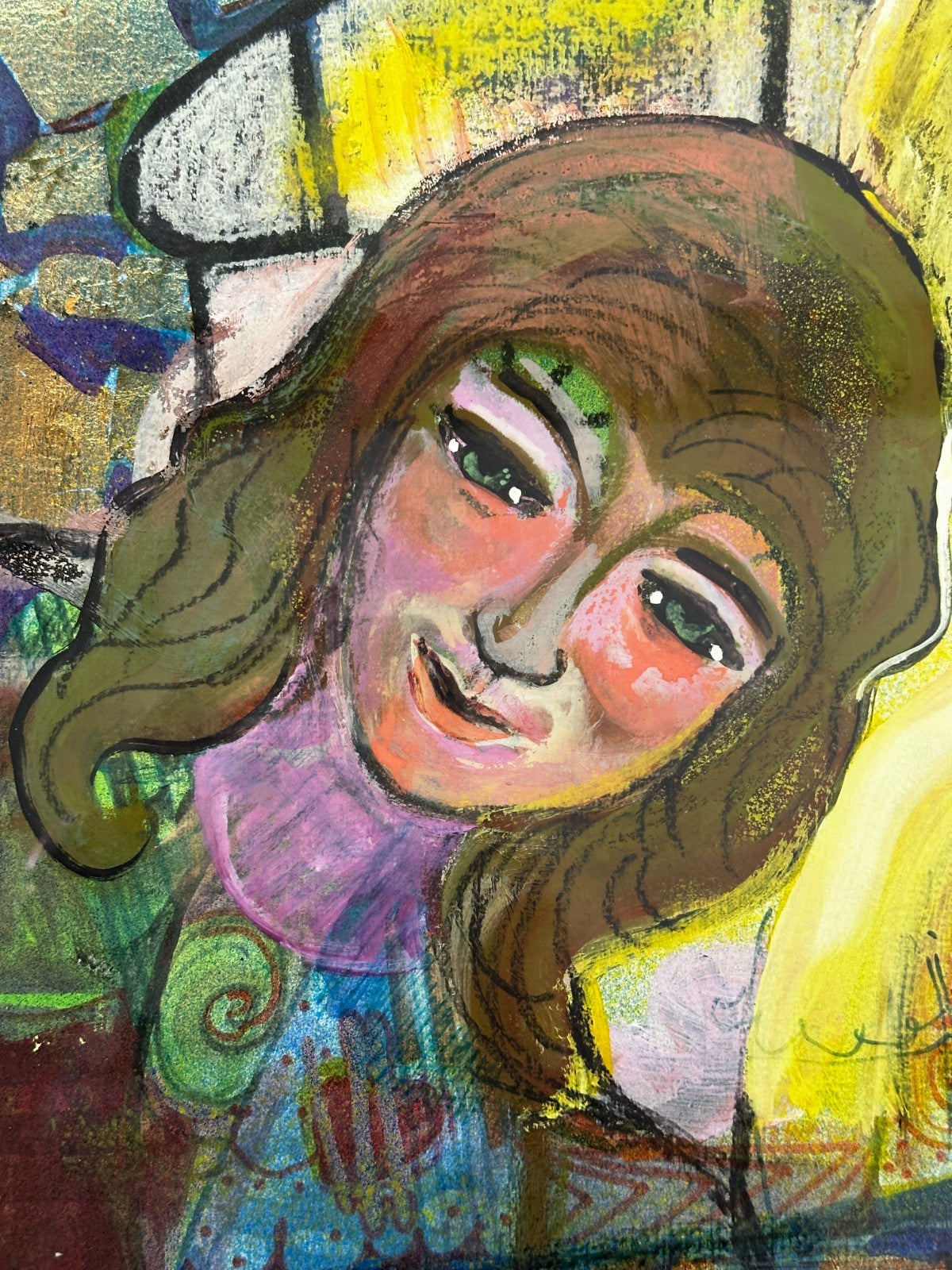 Margret Hofheinz-Döring - Mischtechnik - 'Zwei Mädchen' - 1967 - monogramiert2