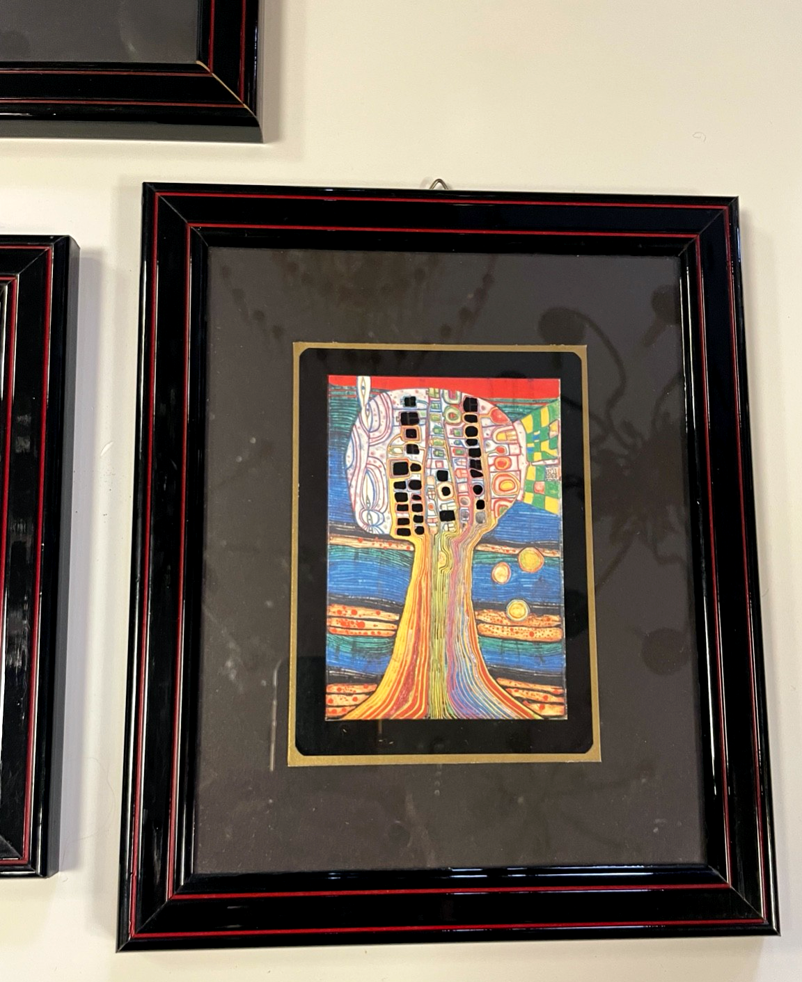 3x hochwertig gerahmte Druckgrafik Friedensreich Hundertwasser top gepflegt3