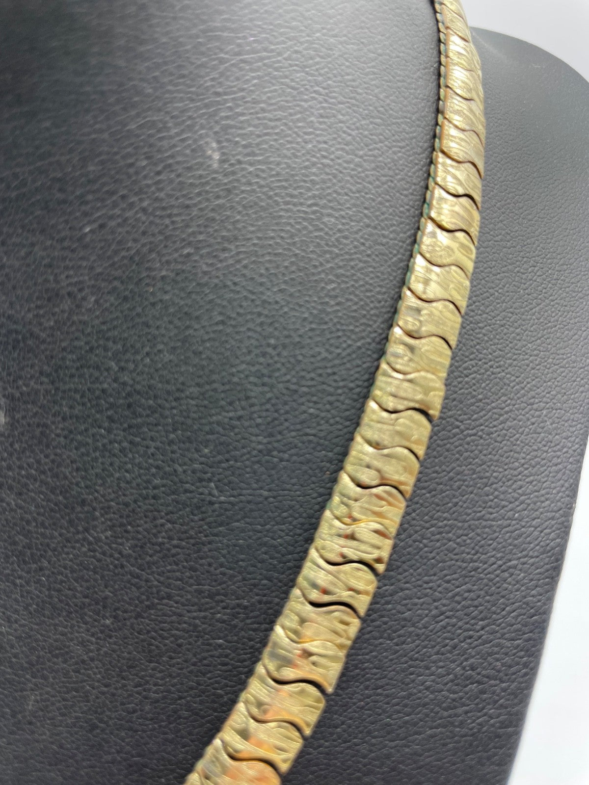 Vintage Amerikaner Golddouble Kleopatra Collier Gold Double Halskette L 42+4 cm2