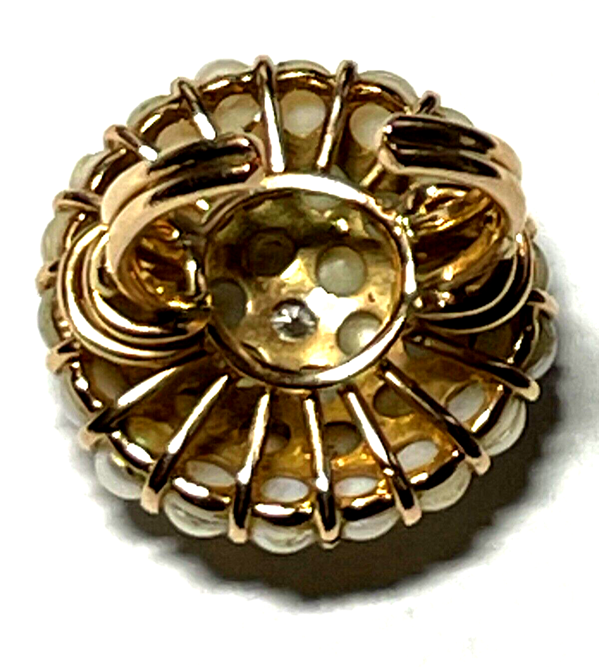 750 Gold 18 K Ring Perlen Brillant 0,25 ct offene Schiene Anfertigung Juwelier7