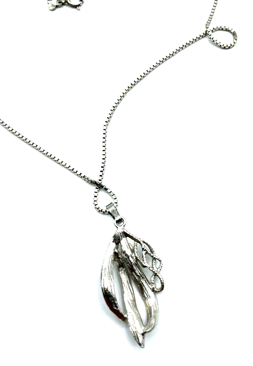 Elegante 925 Sterling Silber Venezianer Kette + 835 Anhänger Rubin rhodiniert7