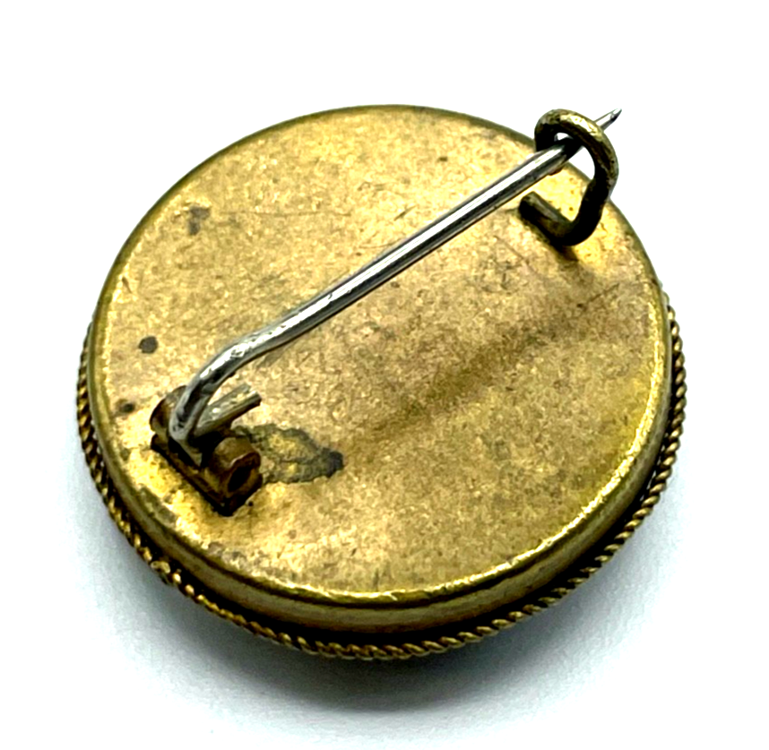 Antik sehr feine Glasmosaik Brosche Mosaik Anstecknadel Italien um 1900 Handarbe4