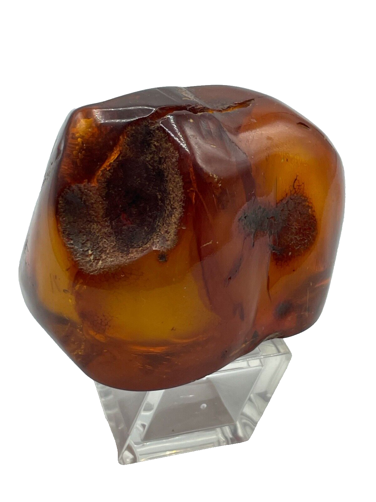 Authentischer Natur Bernstein Findling teilpoliert 132,99 Gramm Amber2