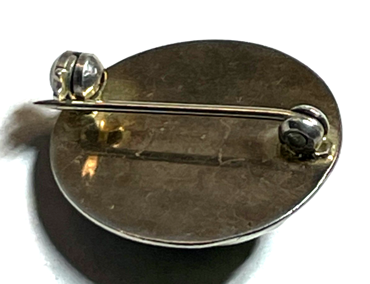 Vintage Rarität Operculum Augenachat Brosche Anstecknadel in Silber Nr. 1 gepfl.4