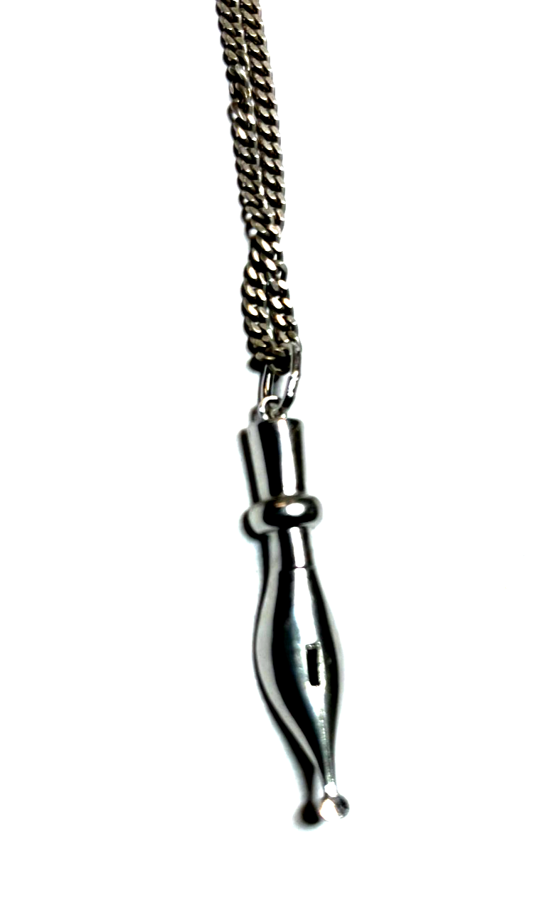 835 Silber Poet Feder Schreibfeder Anhänger an 925 FBM Panzerkette 51 cm unisex2