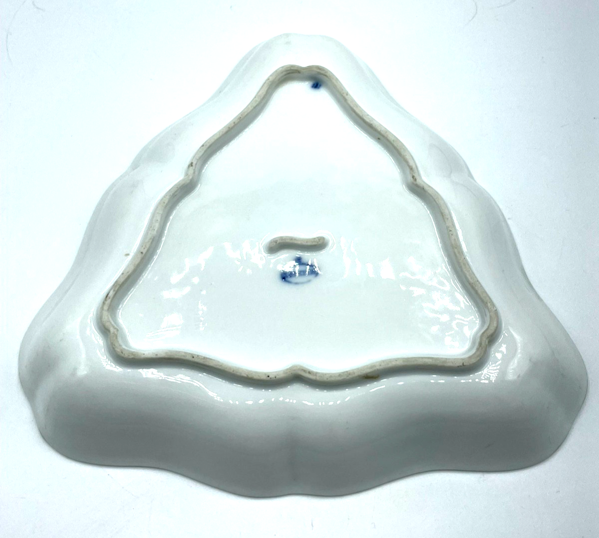 1 alte Teichert Porzellan Zwiebelmuster dreieckige Schale Salatschüssel gepflegt5