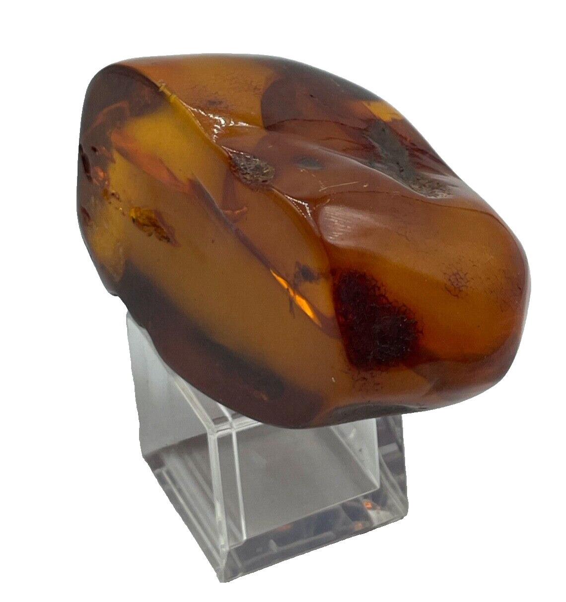 Authentischer Natur Bernstein Findling teilpoliert 132,99 Gramm Amber6