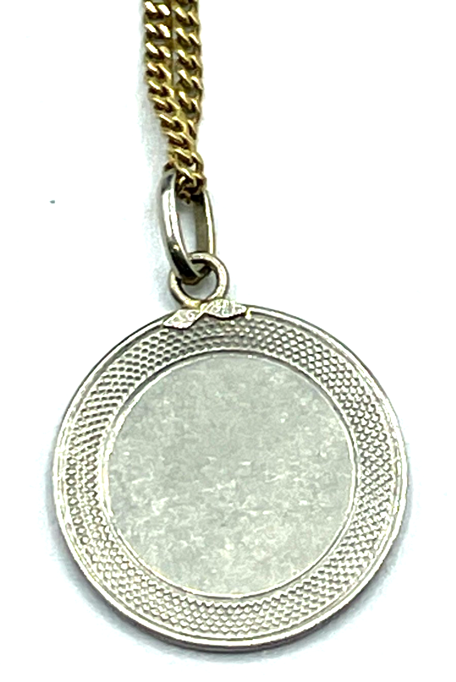 750 Gold 18 K Panzer Kette 51 cm Juwelier mit Madonna Anhänger bicolor  unisex5