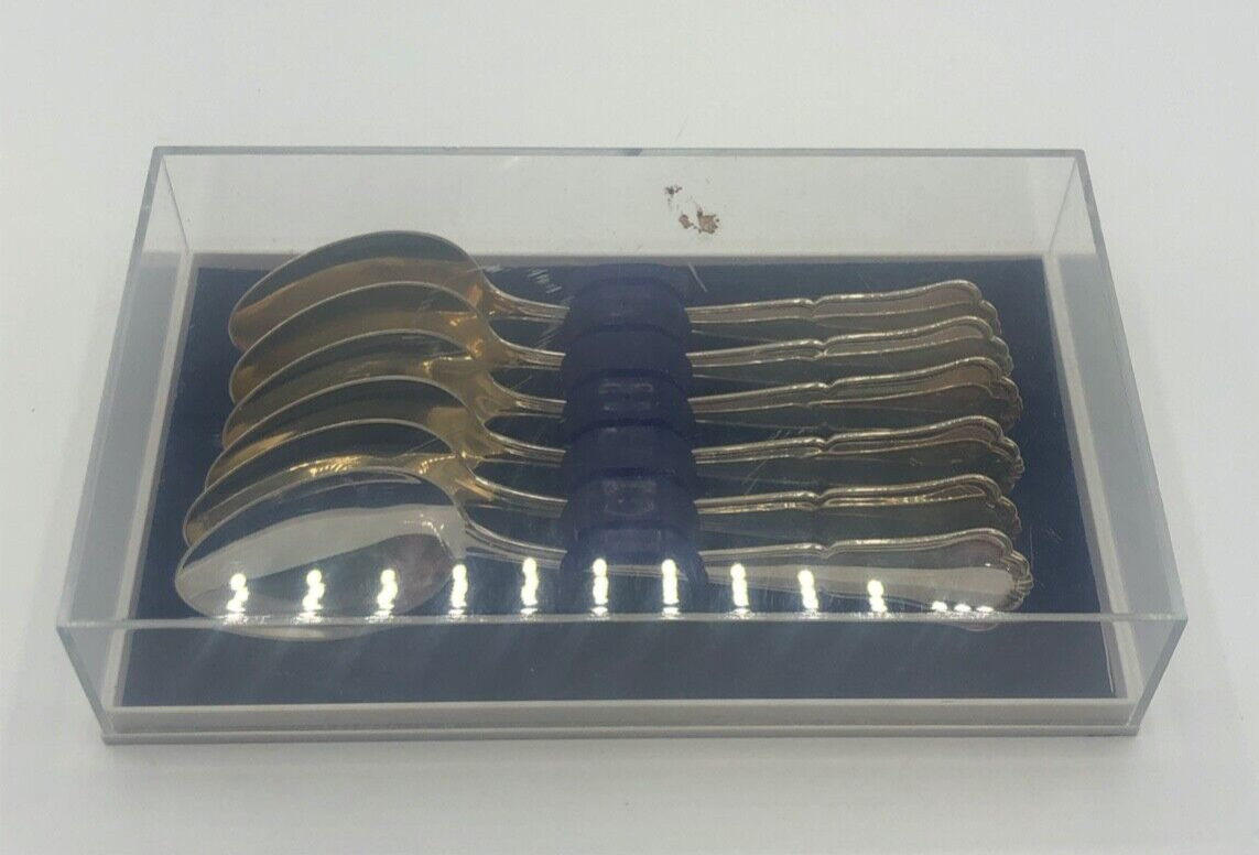 830 Silber 6 Espresso Löffel Mokkalöffel Finnland 1994 unbenutzt in Box6