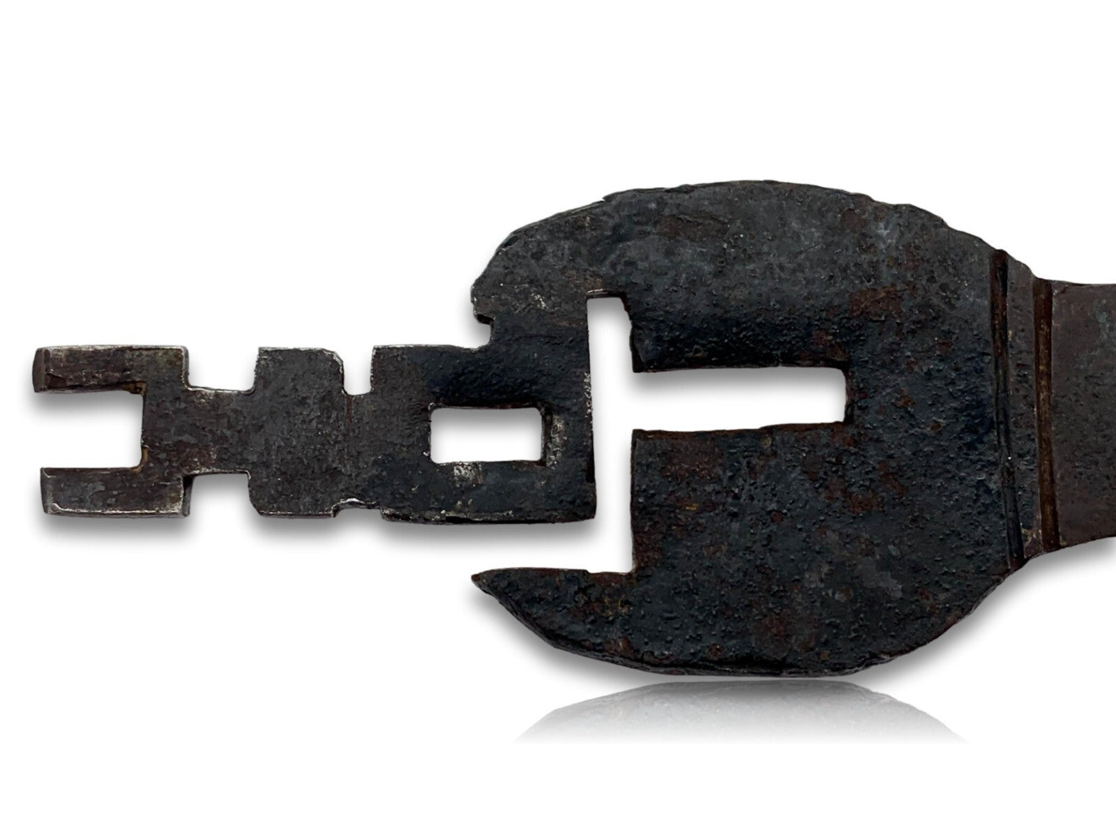 antikes Sperrfederschloss Kisten- Truhenschloss -Schmiedeeisen - Tibet 17. Jhd.8