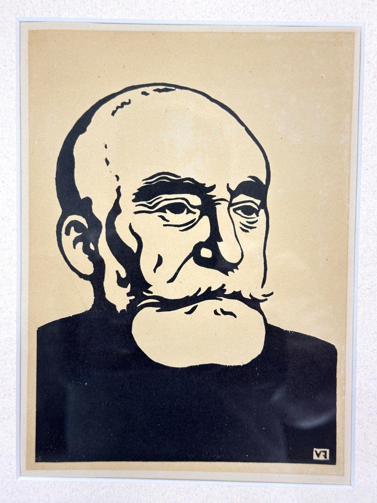 Félix Vallotton – Holzschnitt "Pierre Puvis de Chavannes“ – ca. 1903 – Original1