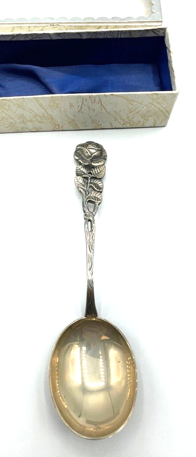 Antiko 800 Silber Rahmlöffel Sahnelöffel Hildesheimer Rose gepflegt 33,61 Gr.5