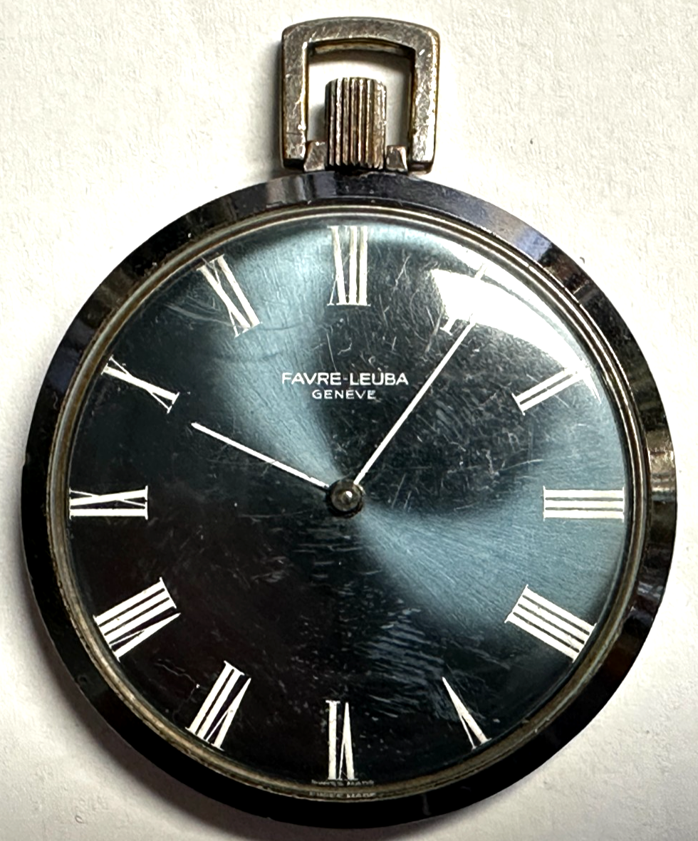 Favre-Leuba Geneve - Schweiz - Taschenuhr - römische Ziffern - Uhrwerk läuft0