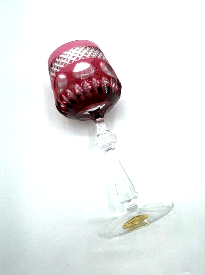 1 Weinfurtner Kristallglas Kristall Glas Weinglas Überfang leuchtend Purpur 19,58