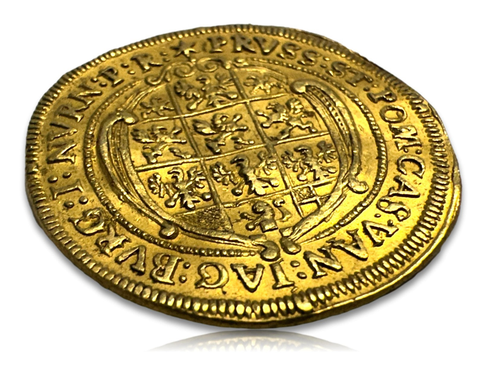 Markgraftum Brandenburg-Ansbach - Dreibrüder-Dukat - 1630 - 986er Gold Münze VZ3