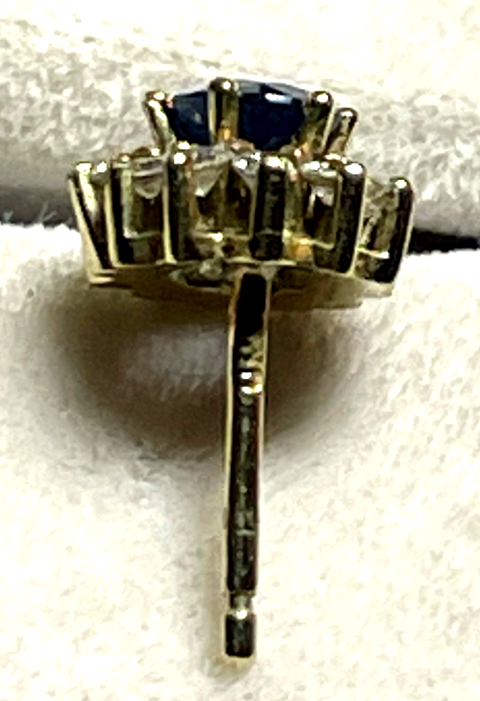 Edle 585 Gold 14 K Ohrstecker Saphir Brillant Halo 0,48 ct. Juwelier Qualität12