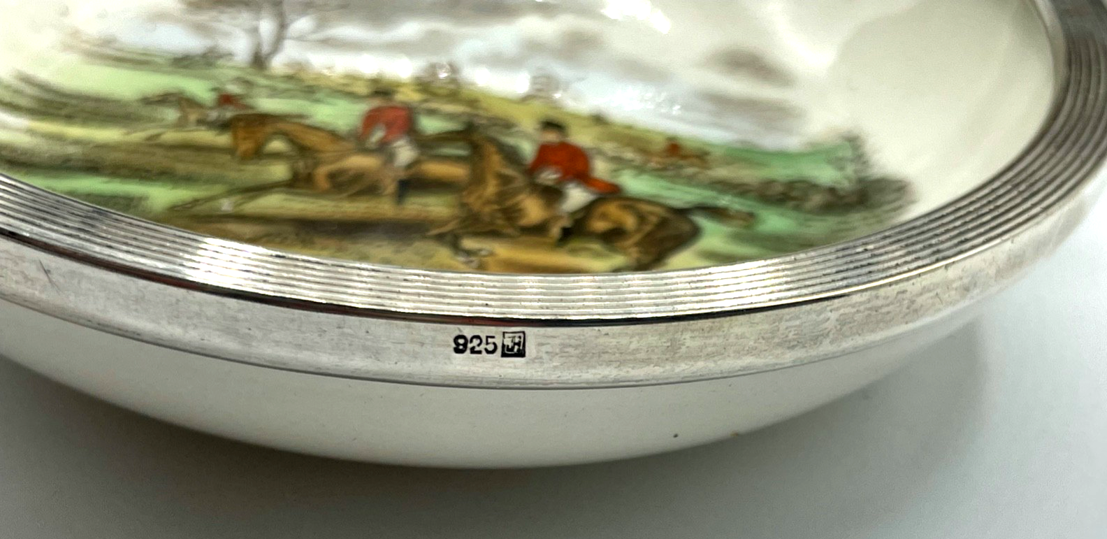 Vintage Bar Set Copeland Spode England Sterling Silber Herring's Hunt 4 teilig8