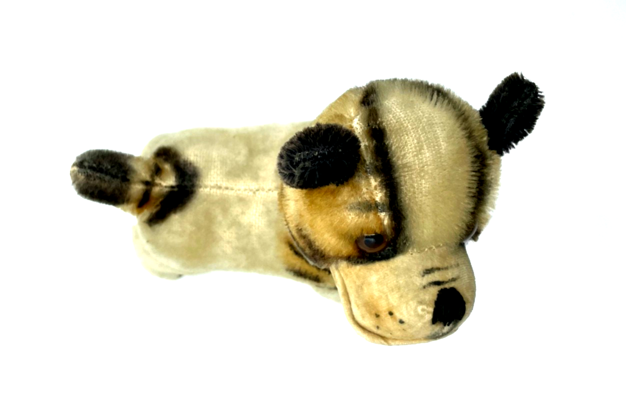 Antik Steifftier Steiff Hund Bully Bulldogge gepflegt H ca. 17 L ca. 15 cm5