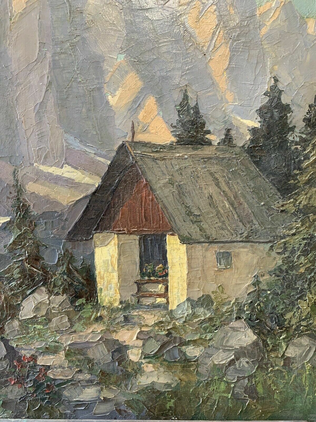 Adalbert Sutor - Ölgemälde - Öl auf Leinwand - ungerahmt - Tiroler Kapelle3