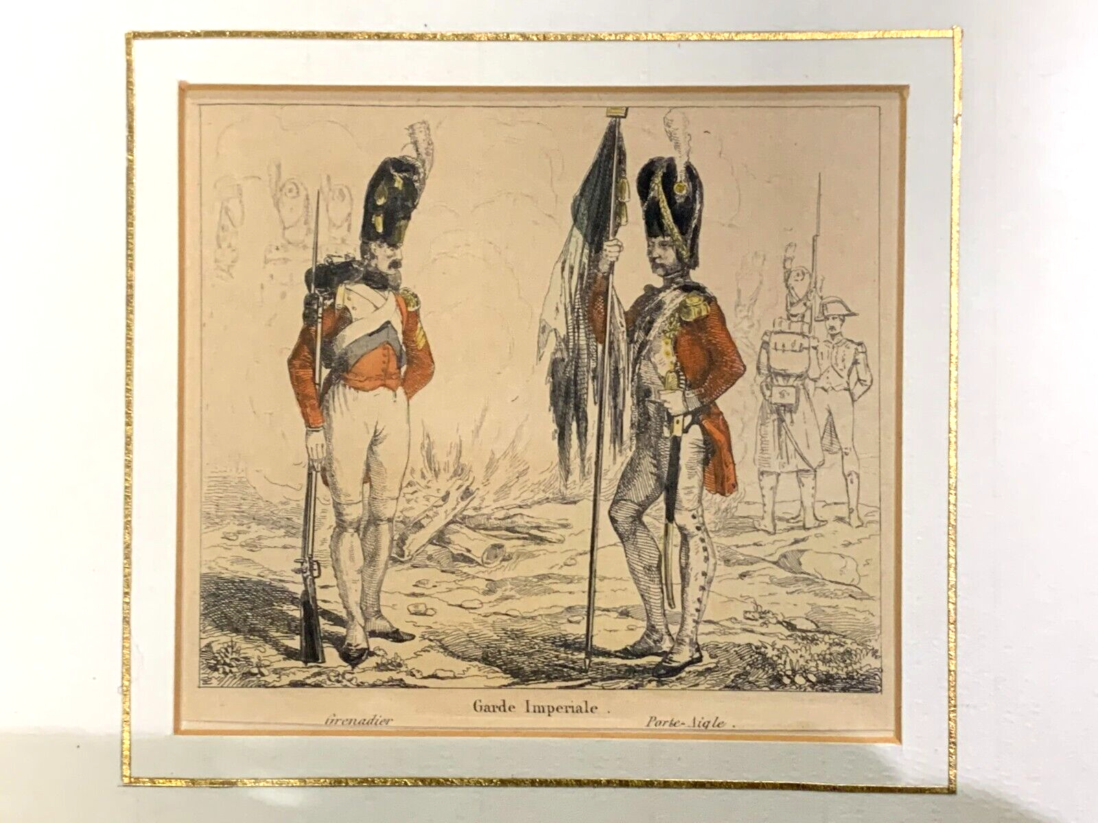 Lacauchie - Stahlstich koloriert - Französische Kaisergarde - Uniform 18001