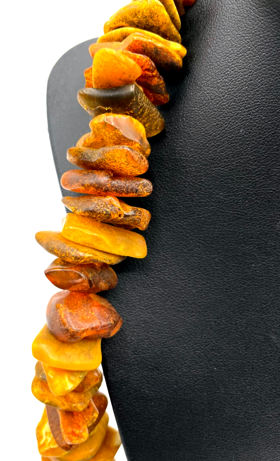 Prächtige Statement Naturbernstein Bernstein Kette 172 Gr. Nuggets L ca. 74 cm3