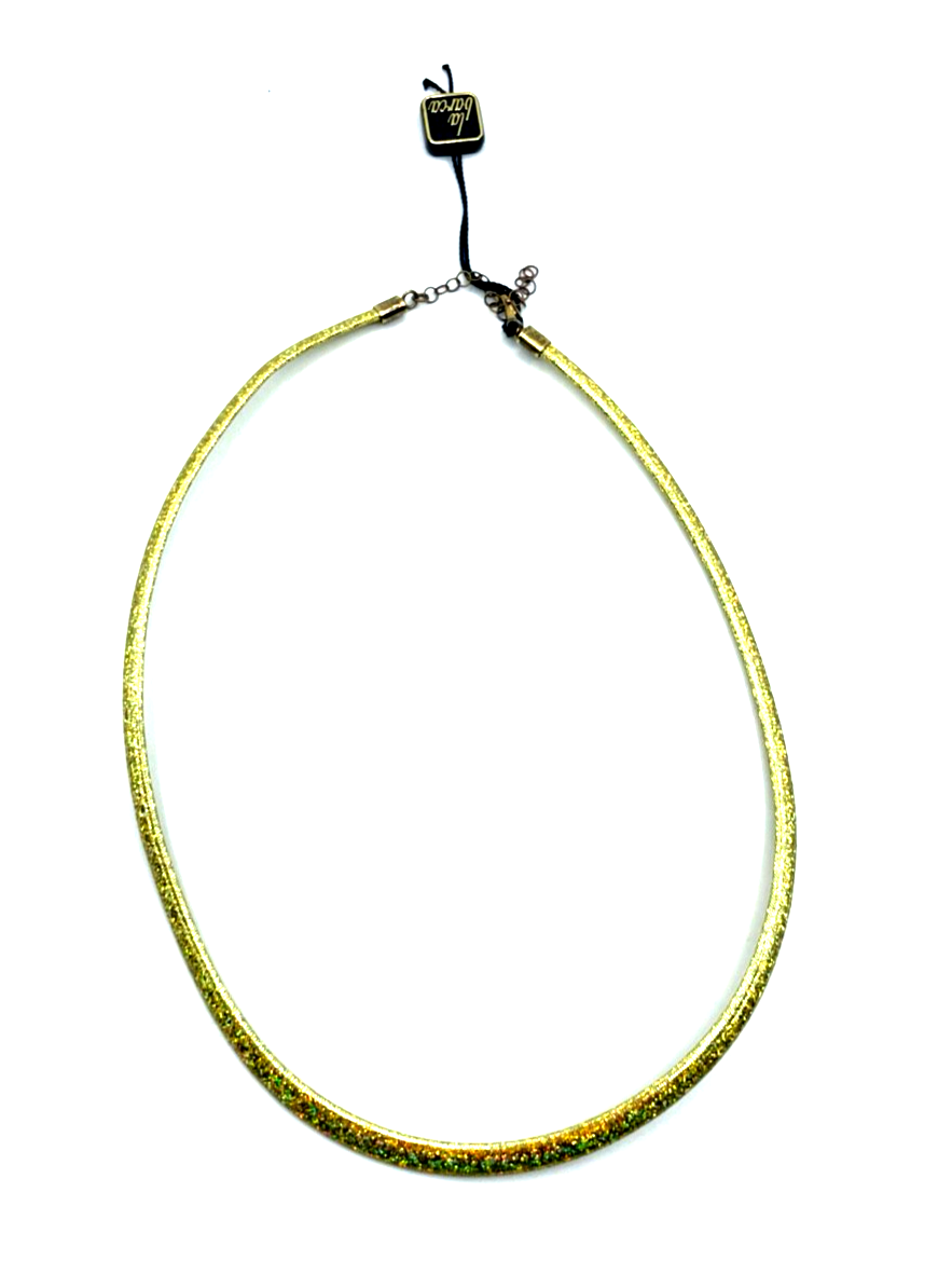 Omegareif La Barca 925 Silber vergoldet + Mesh Collier opalisierend  L 45 + 5 cm3