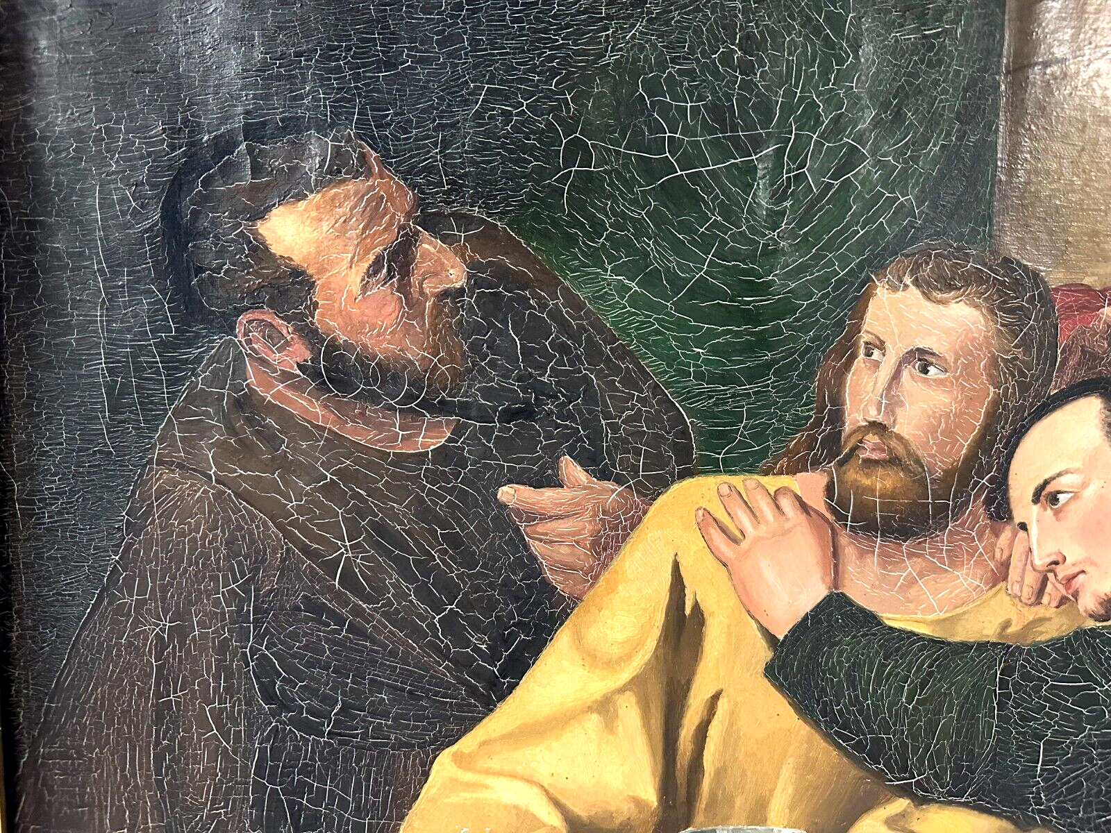 Öl auf Leinwand - Jesus und Judas - K. Junginger - Kopist nach Adolf Schmitz2