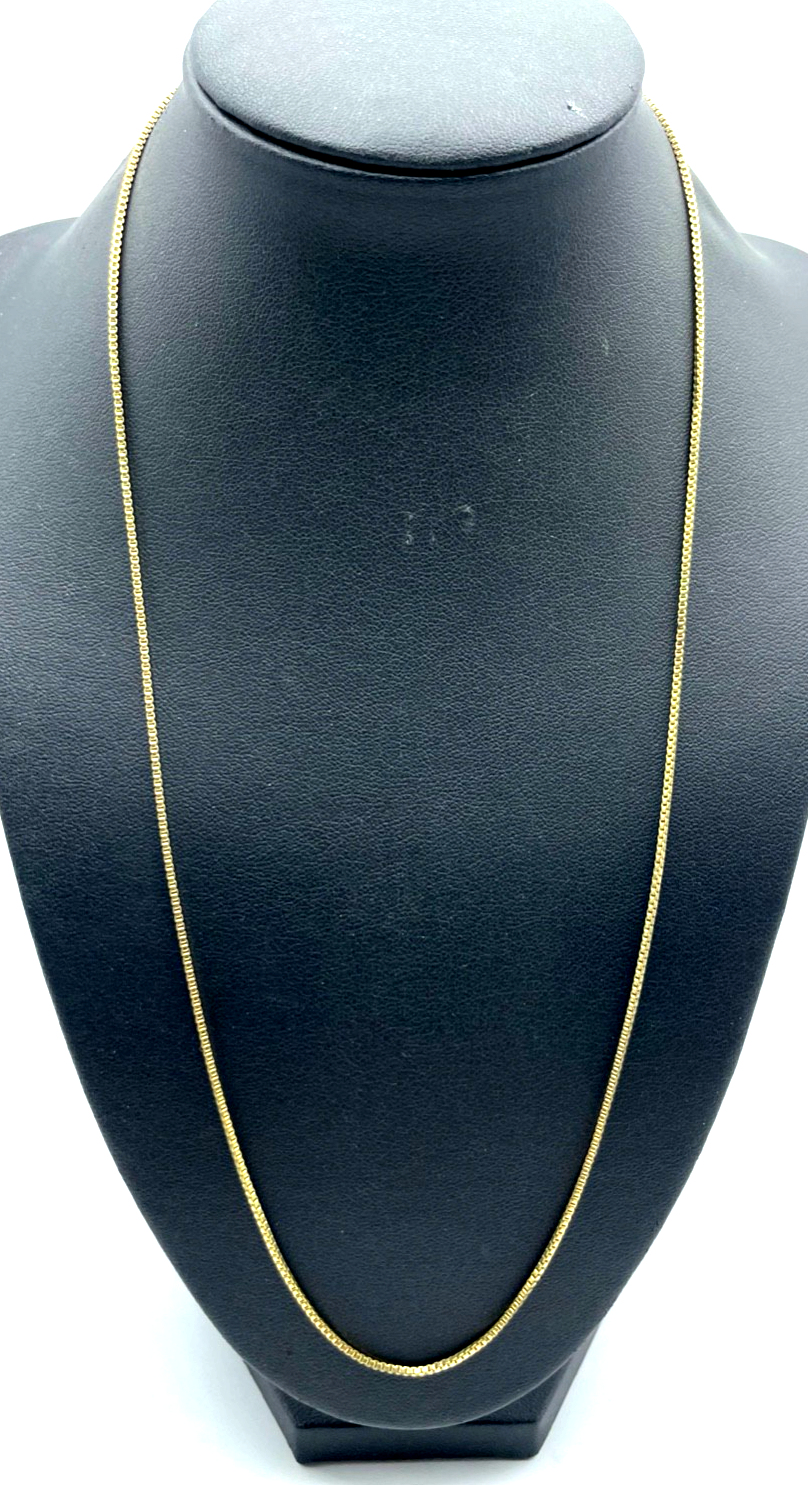 585 Gold 14 K Gelbgold Kette Venezianerkette unisex L 54,5 cm B 1 mm sehr gepfl.1