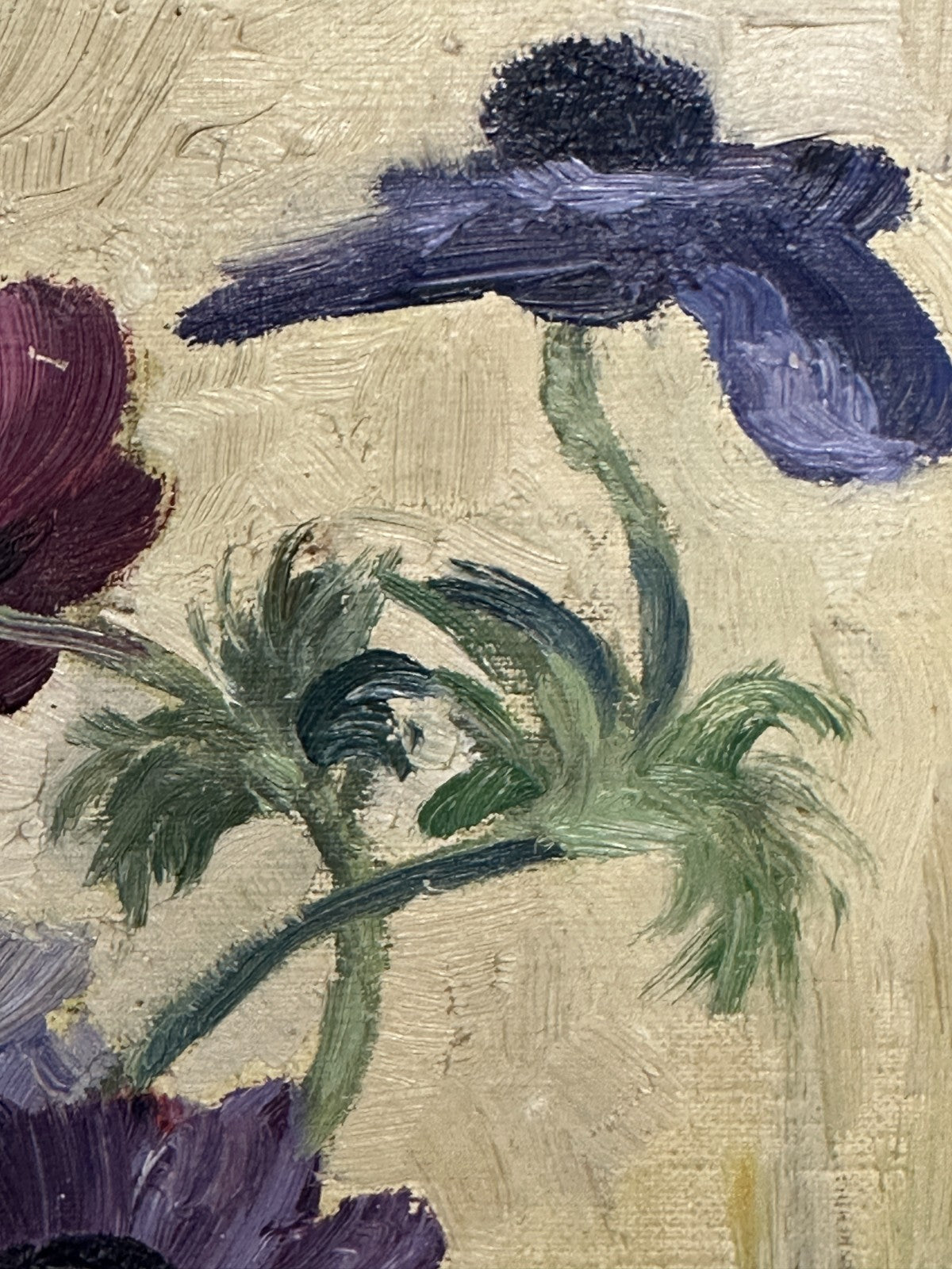 Hermann L. Umgelter – Stillleben mit Anemonen in Vase - Öl auf Leinwand - sig.10