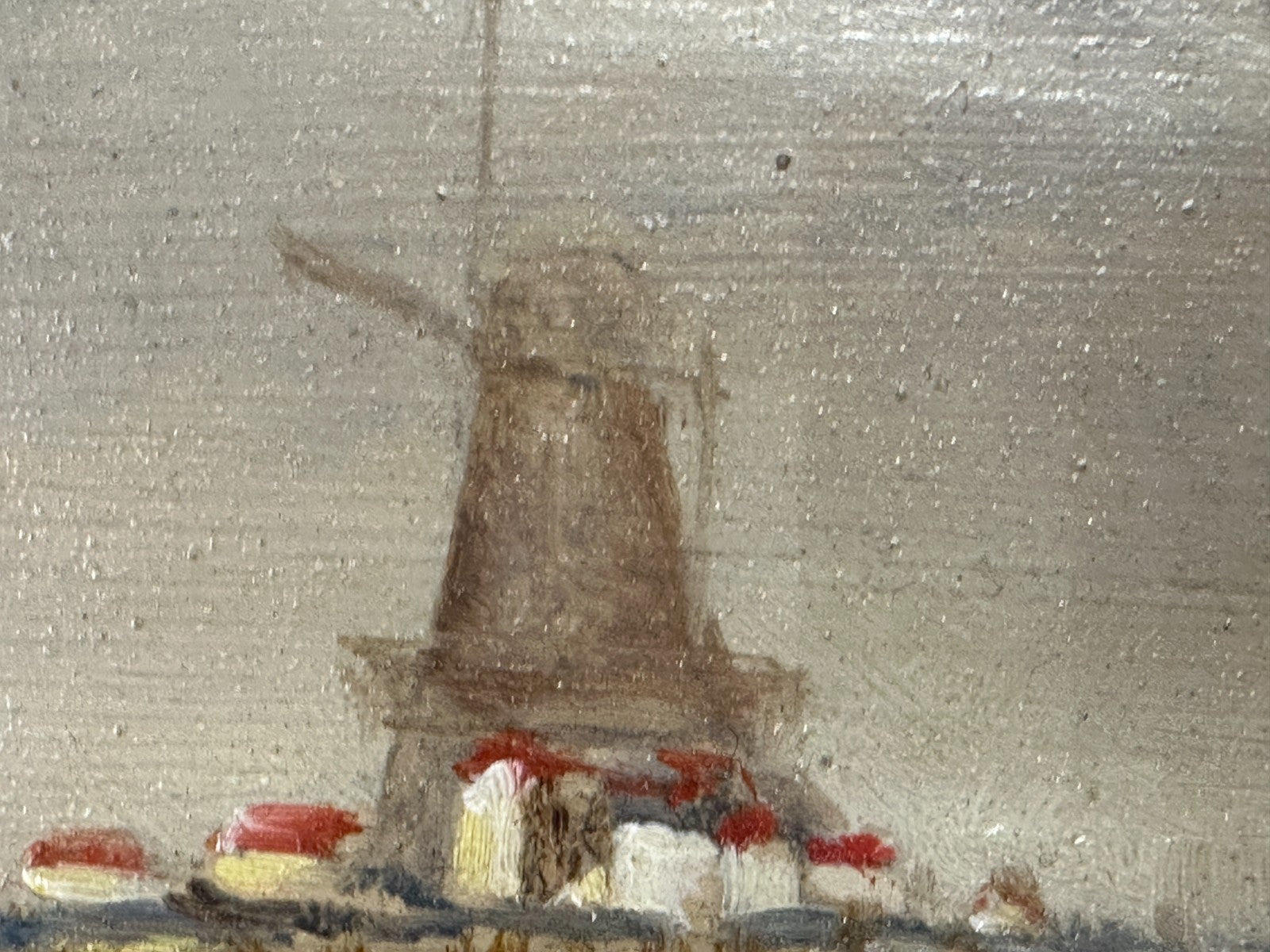 Stimmungsvolle Marine – Öl auf Holz – niederländische Schule – signiert - 19/20.8