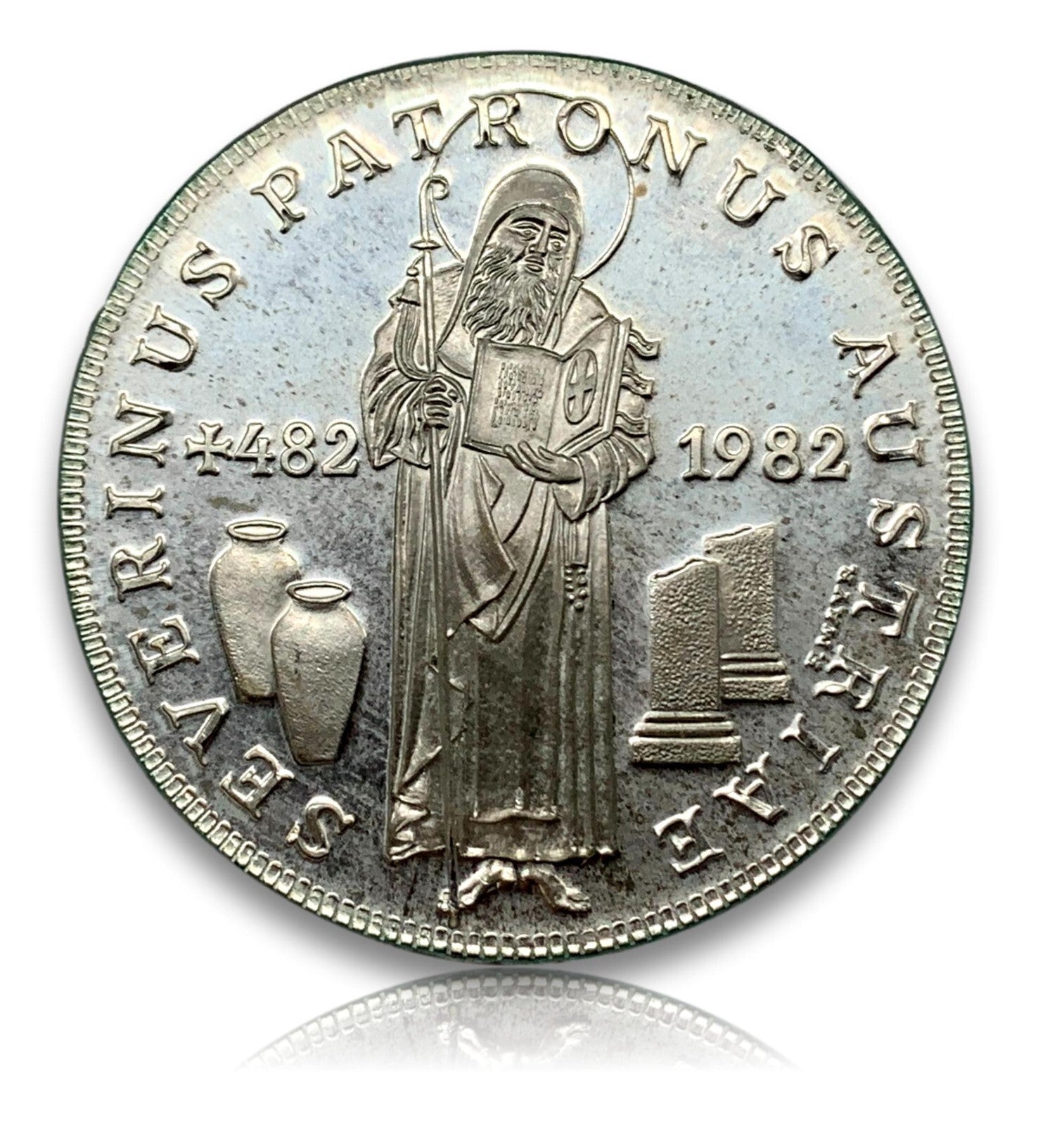 500 Schilling Österreich - Silber Münze - 1500. Todestag heiligen Serverin - PP0