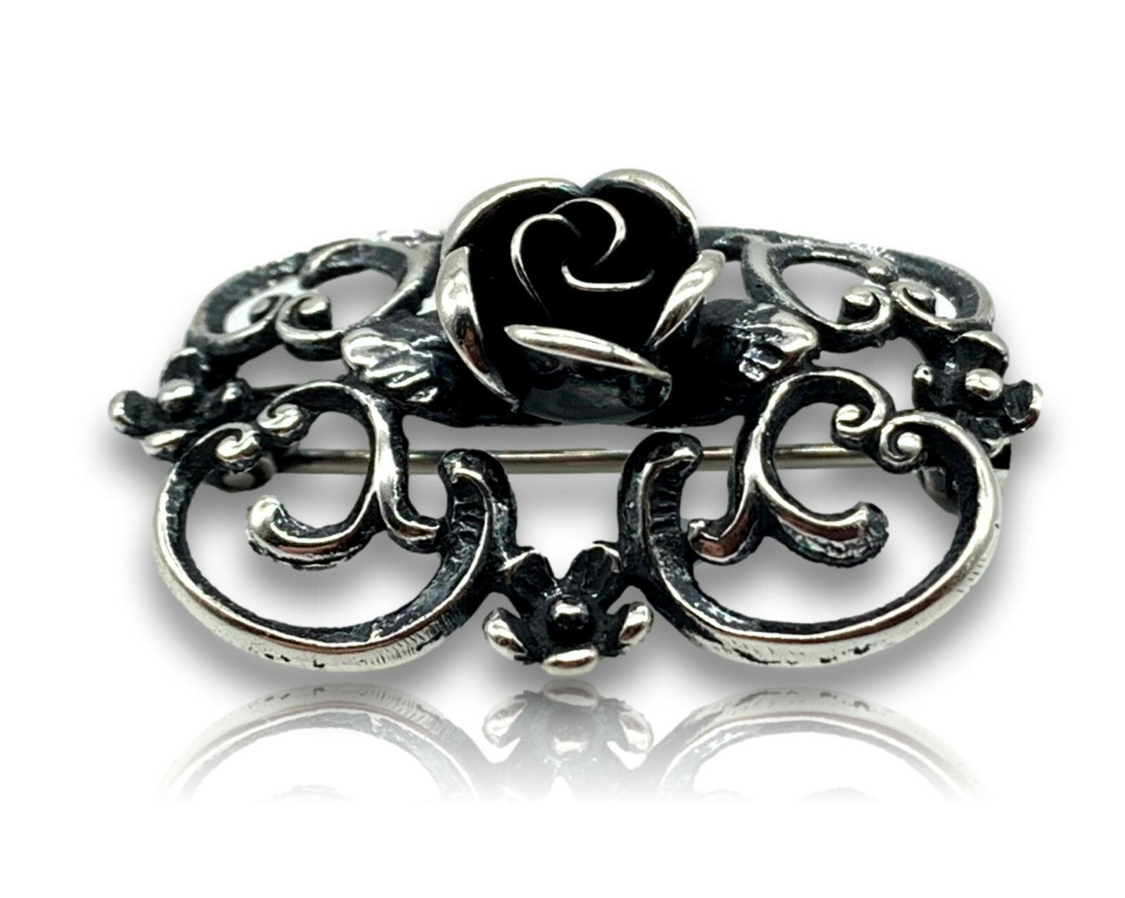 TEKA Theodor Klotz Pforzheim - Silber 925 - Brosche - Rose1