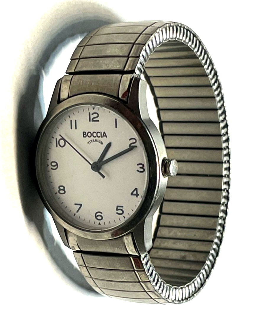 Boccia Titanium Damen Armbanduhr Quartz Werk läuft gepflegt gebrauchter Zustand0